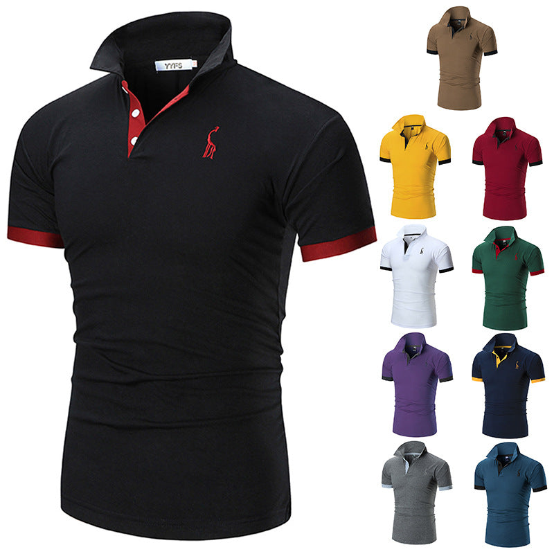 Herren Poloshirt Slim Fit Moderner Kragen