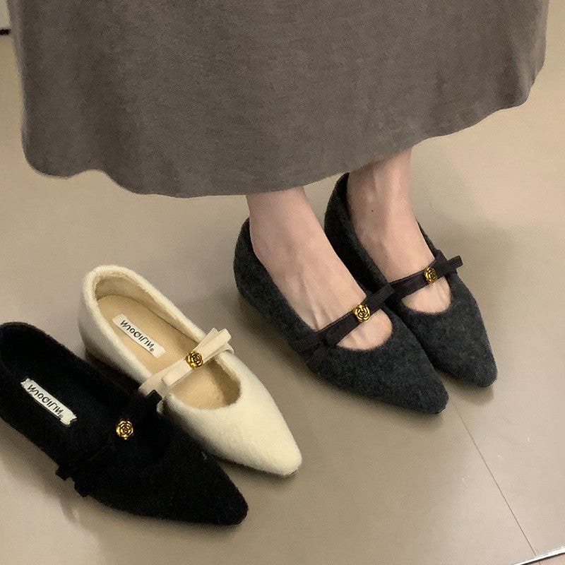 Damen Ballerinas Elegante Schleifen Detail Weich - BerlinGlamour