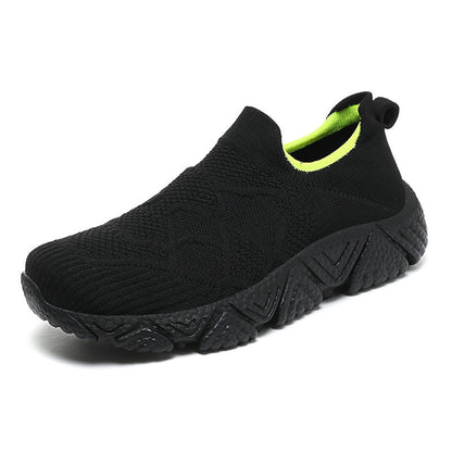 Damen Sneaker Atmungsaktiv Bequem Slip On Sportschuhe