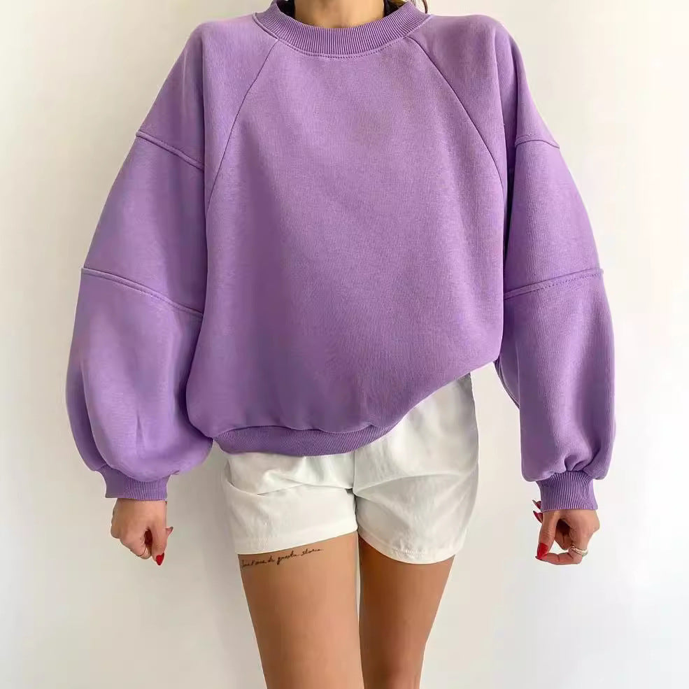 Damen Sweatshirt Oversized Große Ärmel Komfortabel
