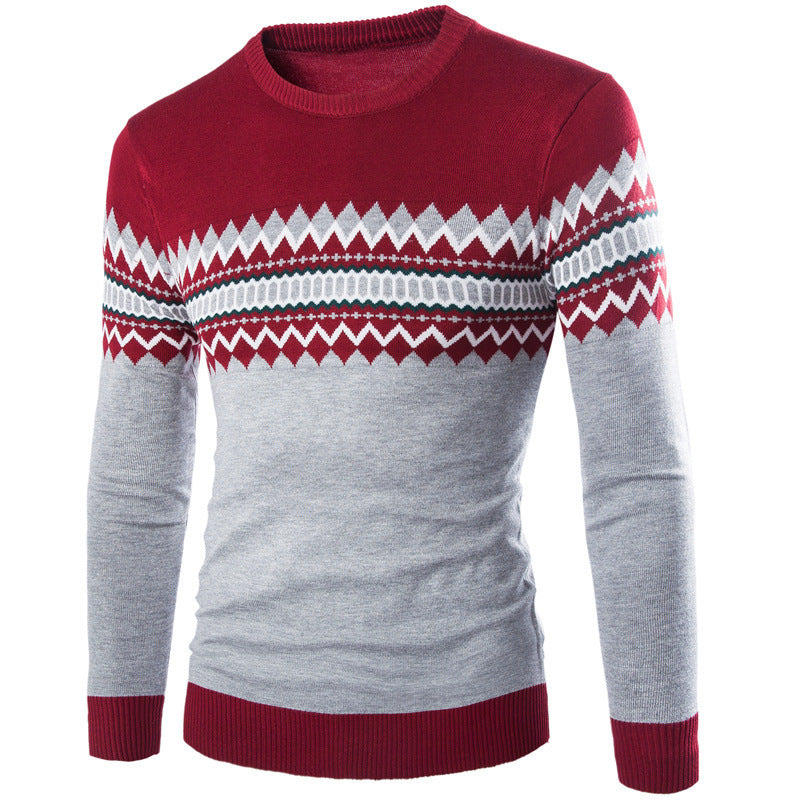 Herren Strickpullover Geometrisches Muster Modern Style