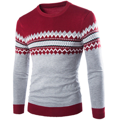 Herren Strickpullover Geometrisches Muster Modern Style