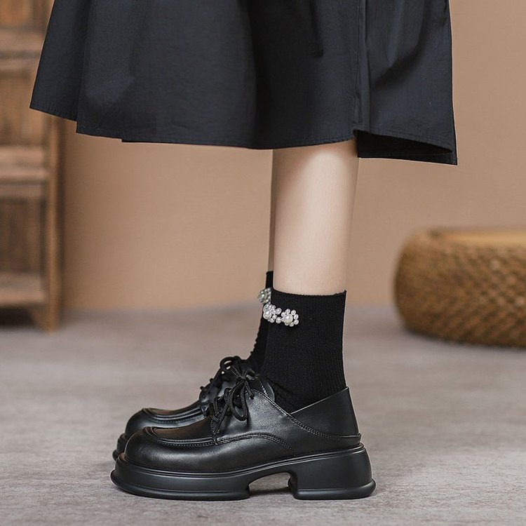 Damen Schnürschuhe Klassisch Bequem Laufsohle
