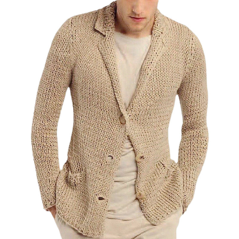 Herren Strickblazer Rustikal Modern mit Taschen