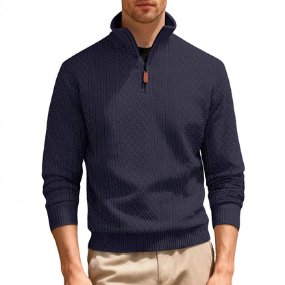 Herren Pullover Lässig Stehkragen Strick Qualität