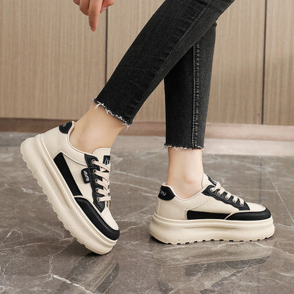 Damen Plateau Sneaker Sportlich Hochwertig Komfortabel
