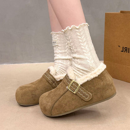 Damen Clogs Fleece gefüttert Warme Hausschuhe