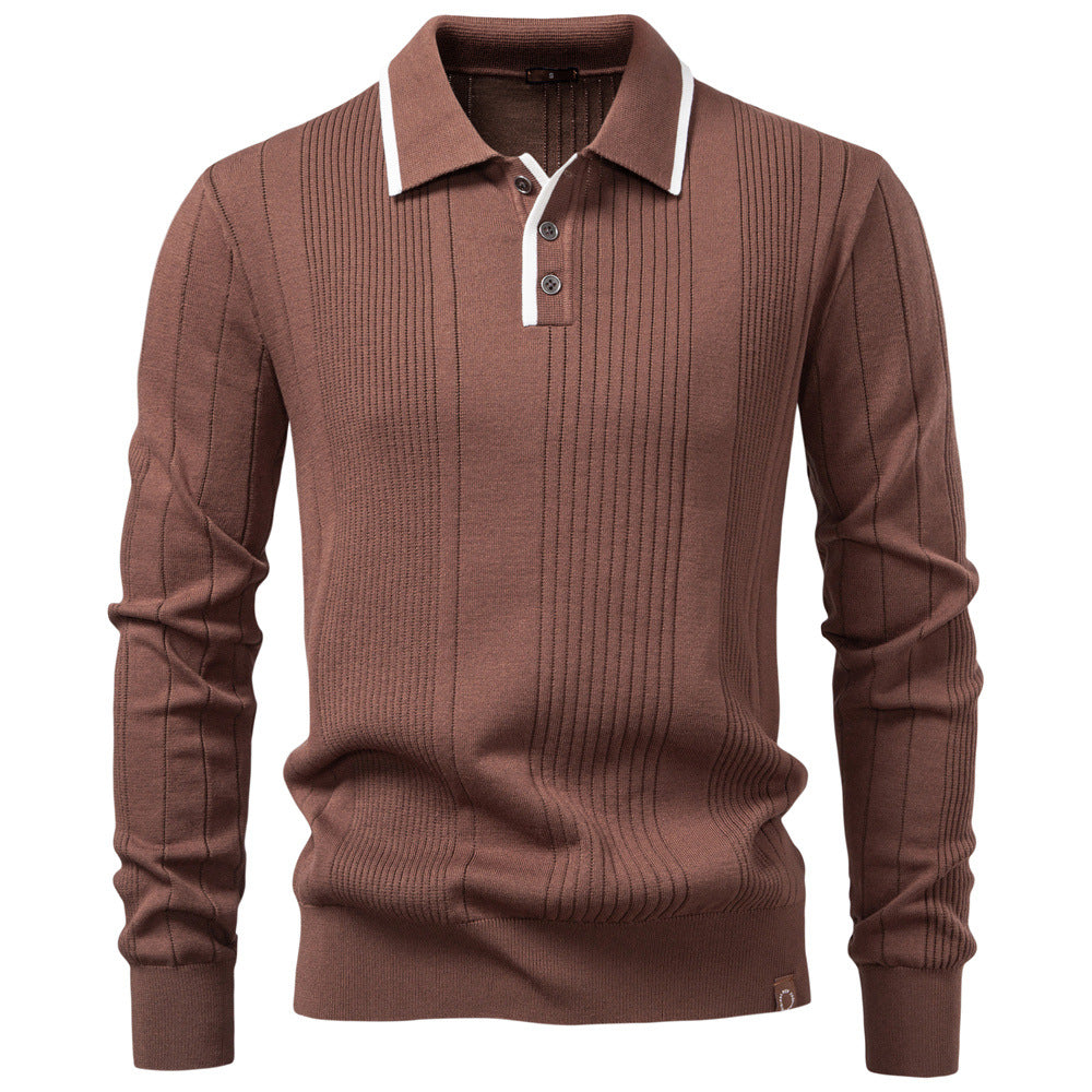 Herren Polohemd Langarm Slim Fit Modern - BerlinGlamour