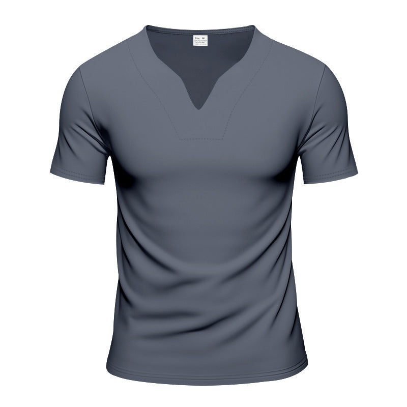 Herren T-Shirt Sportlich V-Ausschnitt Atmungsaktiv
