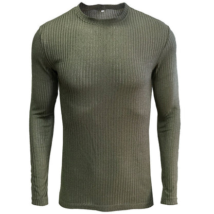 Herren Langarmshirt Rippstrick Rundhals Modern Berlin Style