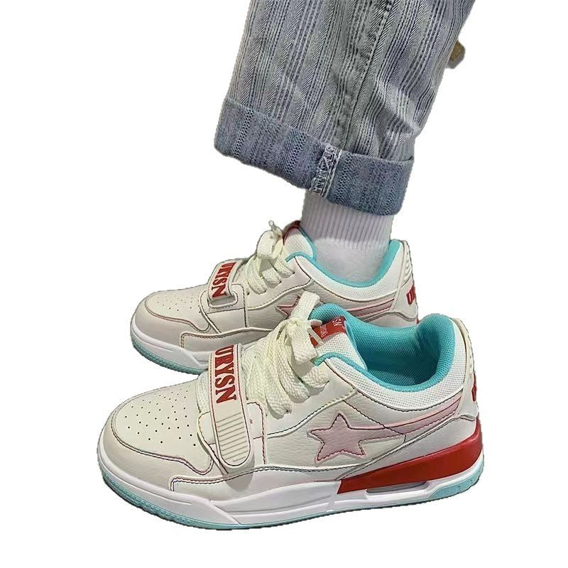 Damenschuhe Sneaker Klettverschluss Sternen-Design Frauen