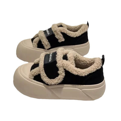 Damen Sneaker Fleecegefüttert Sportlich Rutschfest