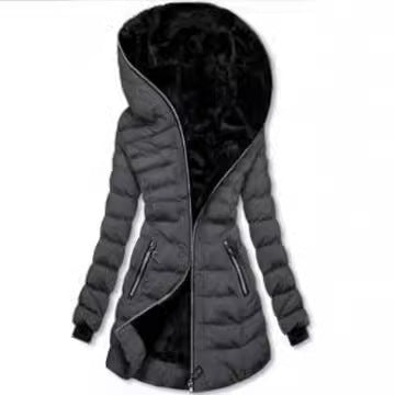Damen Winterjacke Gefüttert Warm Modern