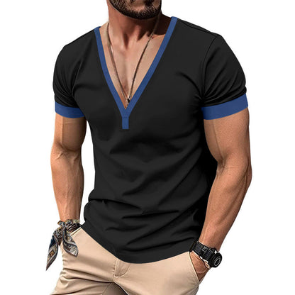 Herren T-Shirt V-Ausschnitt Modern Slimfit - BerlinGlamour