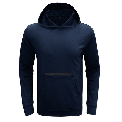 Herren Hoodie Reißverschluss Kapuze Modern Grau