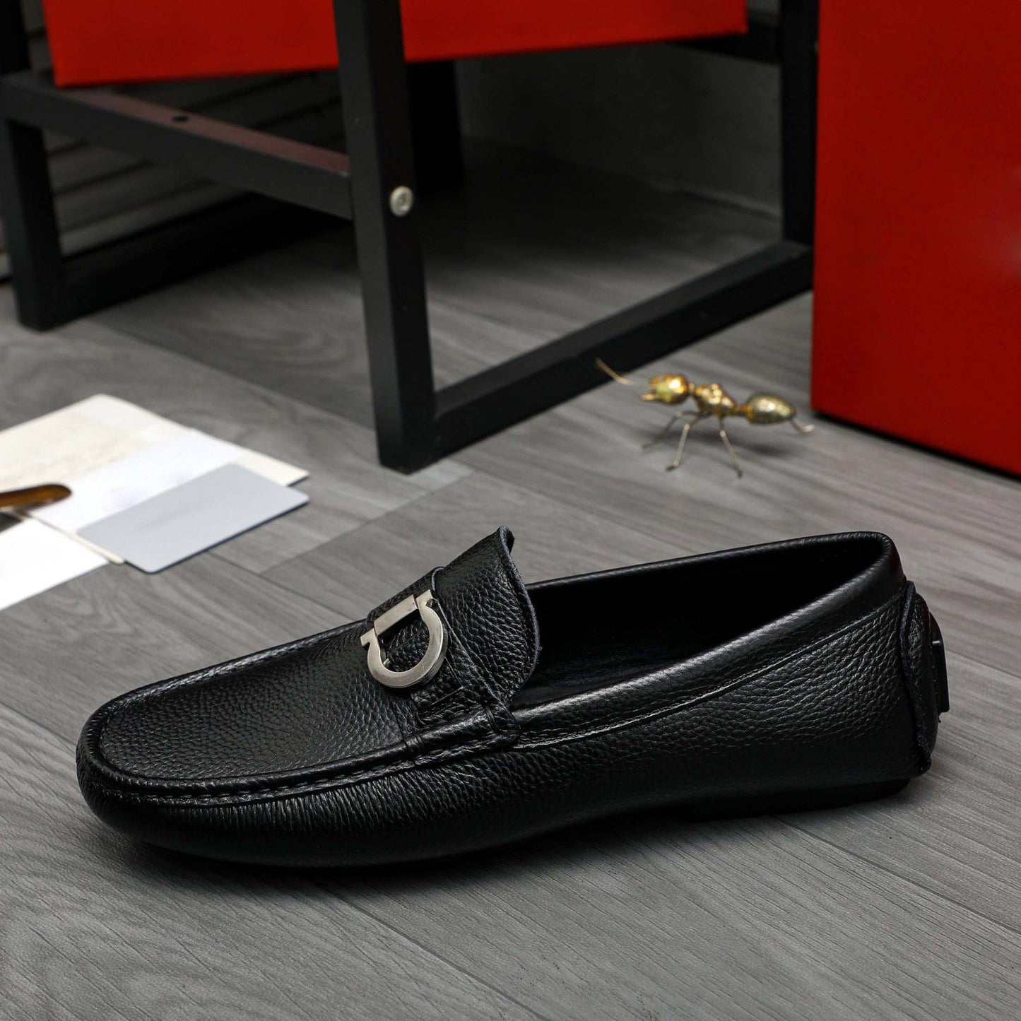 Damen Mokassins Leder Elegante Schuhe Frauen