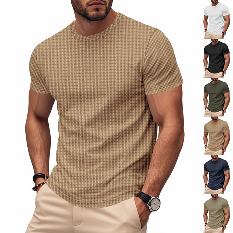 Herren T-Shirt Kurzarm Atmungsaktiv mit Struktur-Design - BerlinGlamour