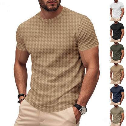 Herren T-Shirt Kurzarm Atmungsaktiv mit Struktur-Design - BerlinGlamour