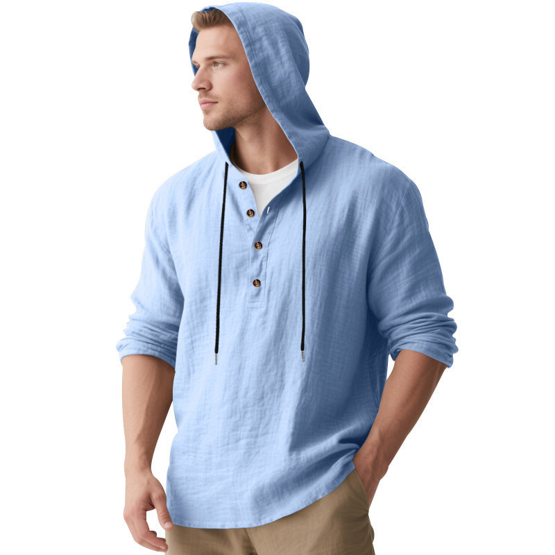 Herren Kapuzenshirt Lässig atmungsaktiv Baumwolle