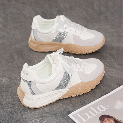 Damen Sneaker Sportlich Glitzernd Fashion Schuhe