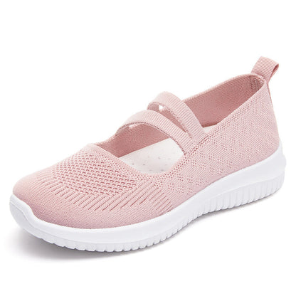 Damen Sneaker Bequem Slip-On mit Klettverschluss
