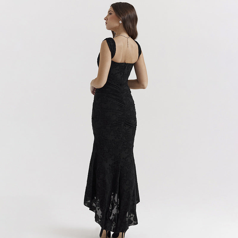 Etuikleid Damen Elegant mit Drapierung Effekt
