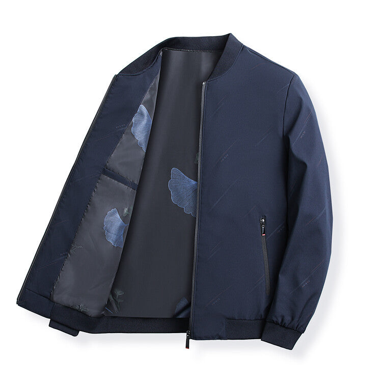 Herren Übergangsjacke Modern mit Stehkragen und Reißverschluss