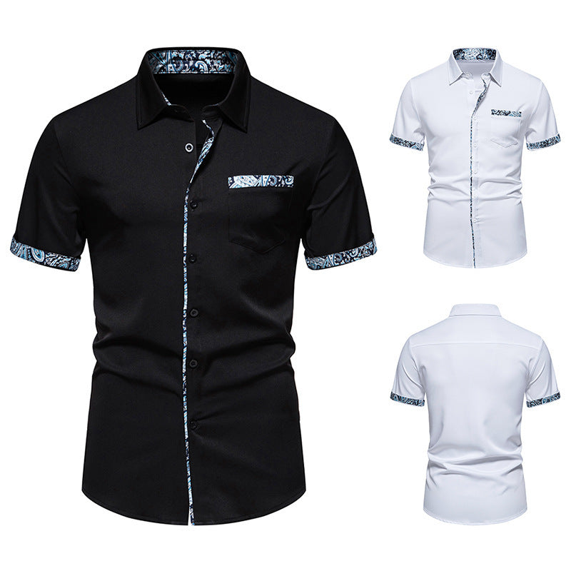 Herren Hemd Modern mit Kragen und Dekorationen Elegant
