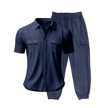 Herren Freizeit-Set atmungsaktiv mit Taschen Sportlich