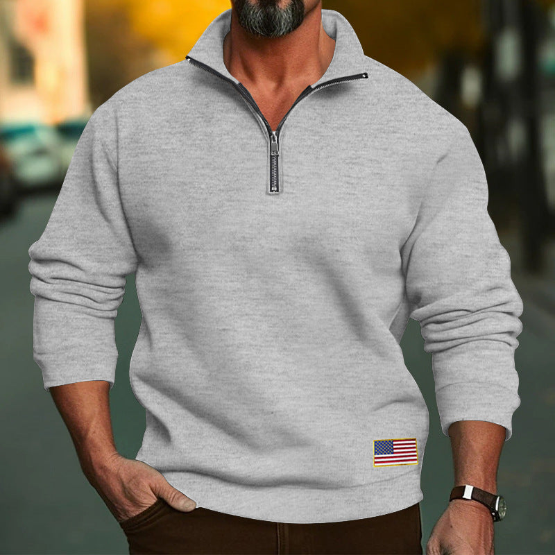 Herren Hoodie Sportlich mit Reißverschluss Gestickt Berlin