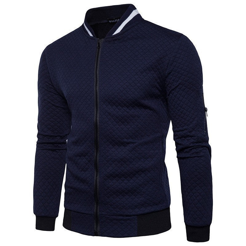Herren Steppjacke Sportlich Reißverschluss Taschen Modern
