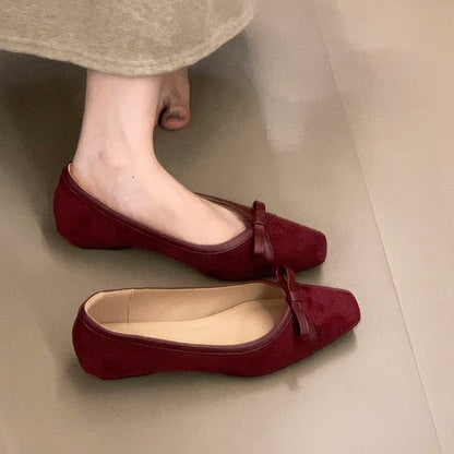 Damen Ballerinas Weich Schleife Elegante Modische