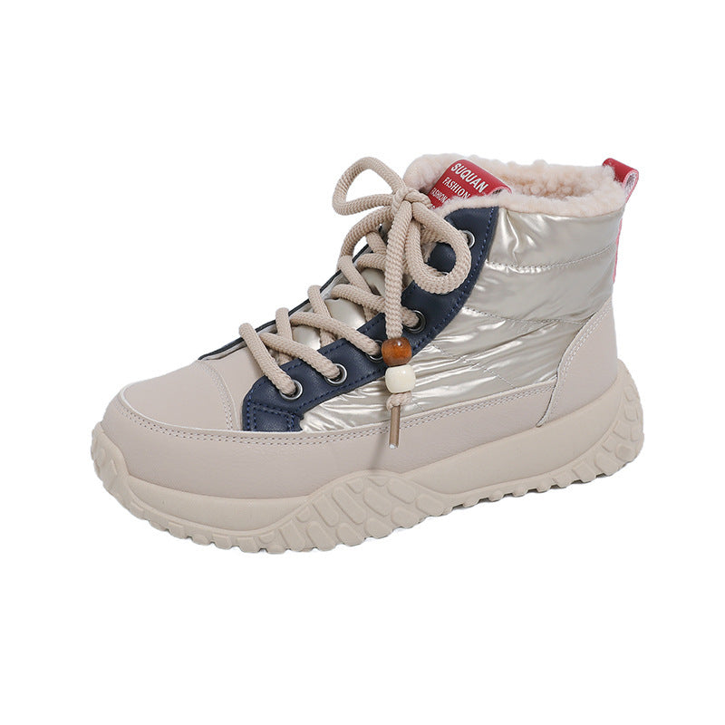 Damen Winter Sneaker High-Top Fleece Warm Isoliert