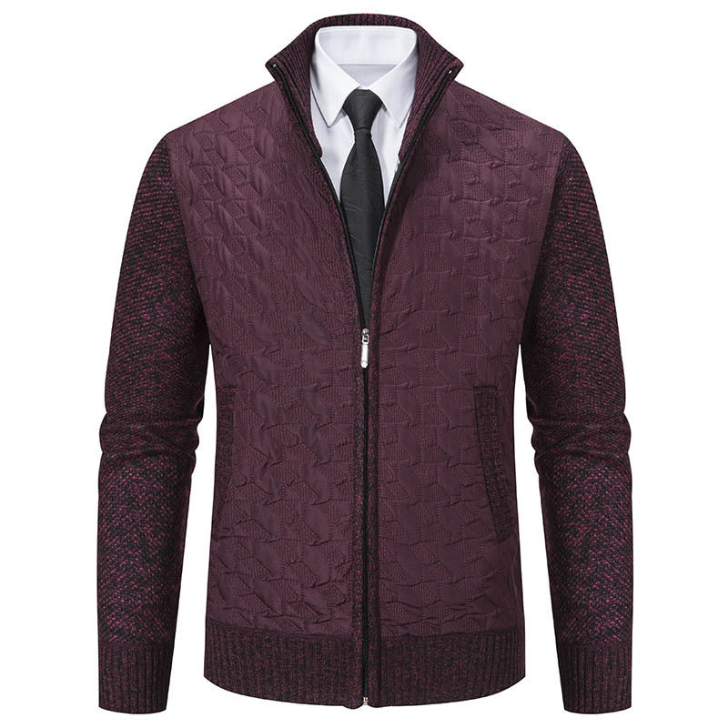 Herren Hybridjacke Elegante Steppjacke Mit Strickärmeln