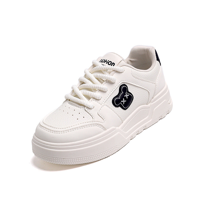 Damen Sneaker Bären Motiv Dicksohle Mode