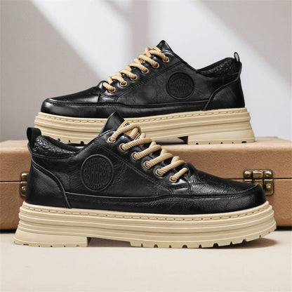 Damen Leder Sneaker Bequem Rutschfest Atmungsaktiv