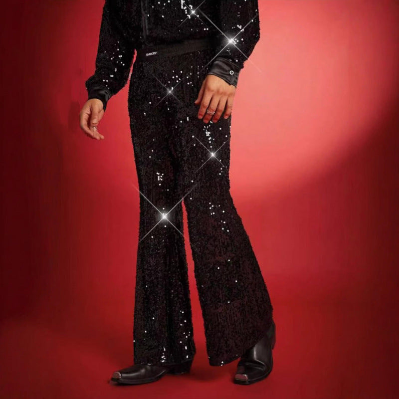 Herren Pailletten-Hose Glitzerhose Partyhose