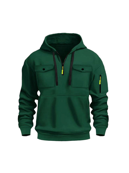 Funktionspullover Herren Warm mit Taschen Outdoor