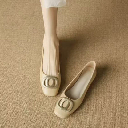 Damen Ballerinas Bequem Schmuckdetail Blockabsatz