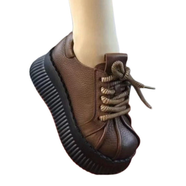 Damen Sneaker Dickes Profil Hochzeitsschuhe Trendy Schnürung