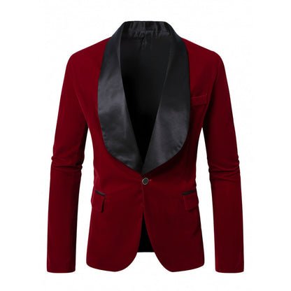 Herren Blazer Smoking Anzug Modern Satin Revers