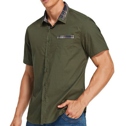 Herren Hemd Kurzarm Kariert Modern Berlin Style
