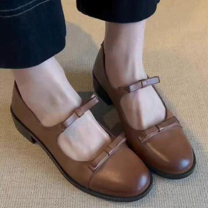 Damen Schuhe Mary Jane Elegant Komfortabel Lederschuhe Damen