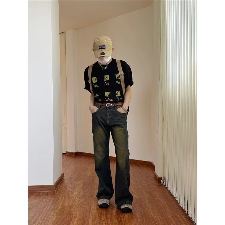Herren Vintage-Jeans Hochbund Komfort-Schnitt - BerlinGlamour