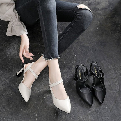Damen Slingpumps Elegante Absätze Verstellbarer Riemen