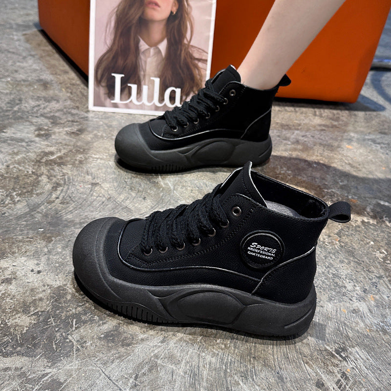 Damen Sneaker Hoch High-Top Komfort Schuhe Rutschfest