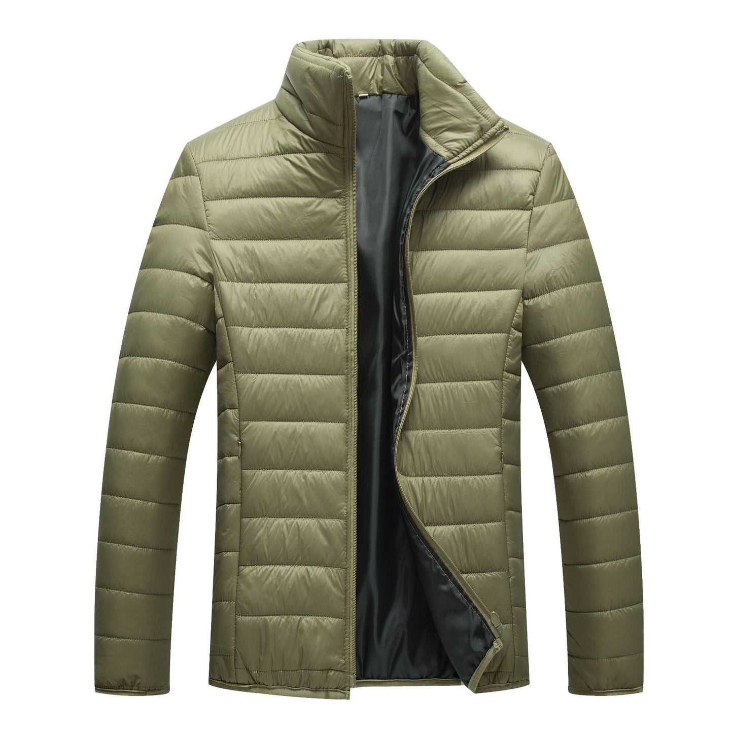 Herren Steppjacke Warm Winterschutz mit Kragen