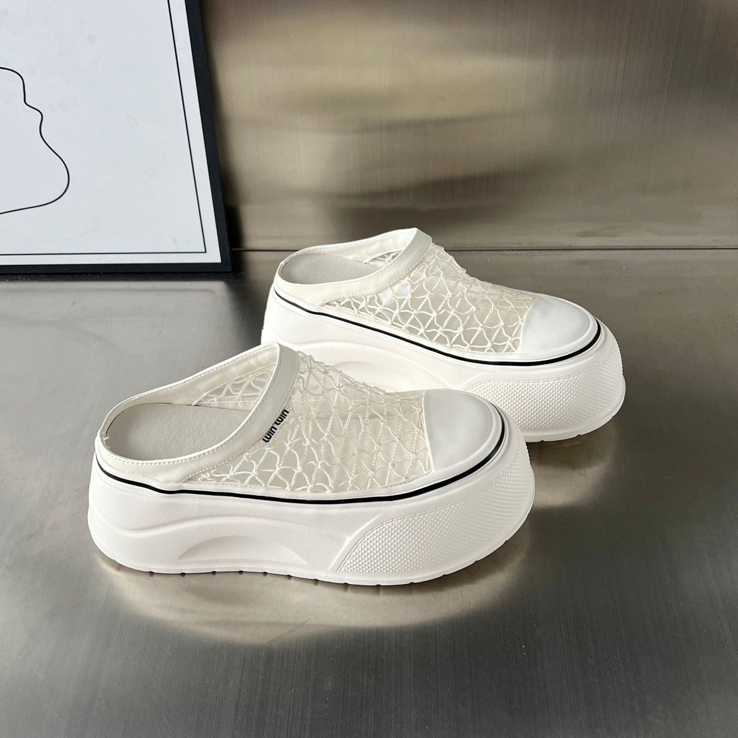 Damen Clogs Plateau Schuhe Bequem Luftdurchlässig Trendig