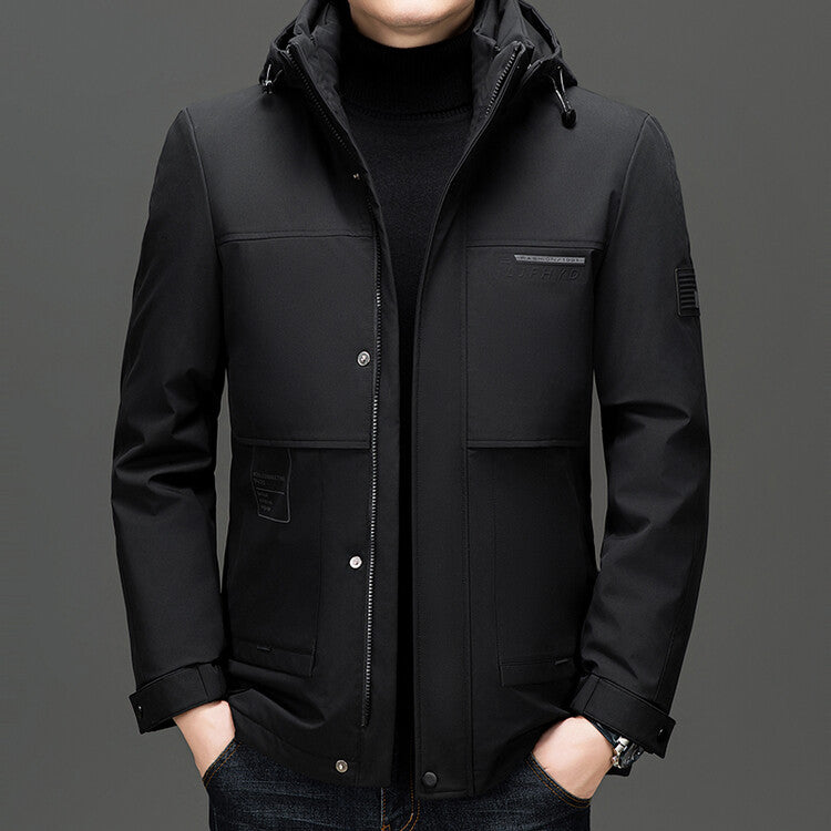 Herren Wetterjacke Übergangsjacke mit Innenfutter Wasserdicht