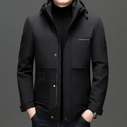 Herren Wetterjacke Übergangsjacke mit Innenfutter Wasserdicht